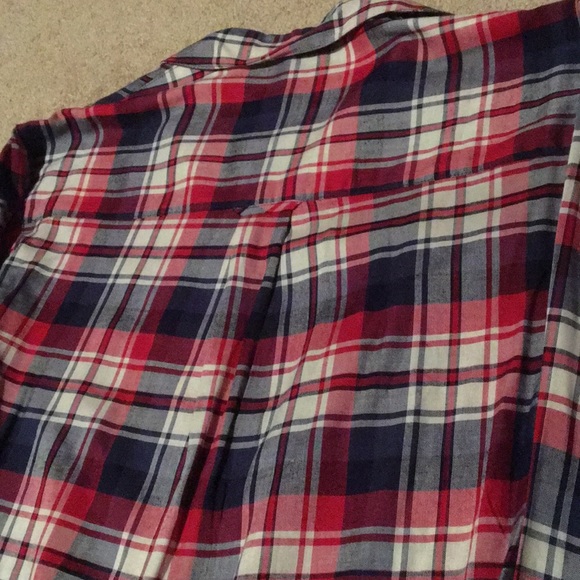 NWT Plaid Rayon Button Down - Picture 6 of 8